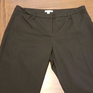 Wide leg pinstriped pants